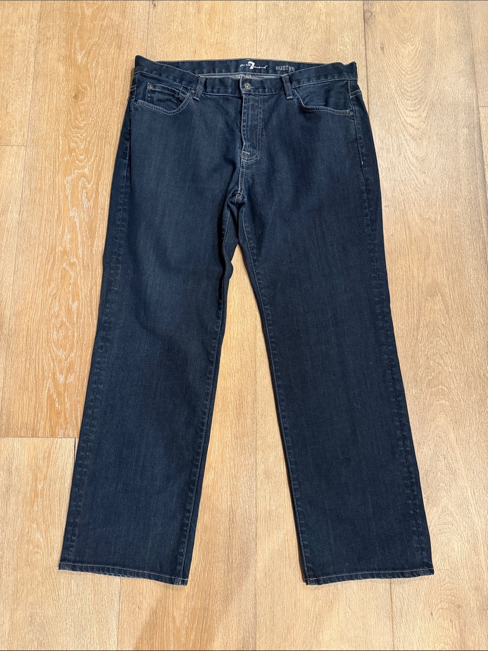 Men's 7 For All Mankind Straight Fit Dark Blue Jeans